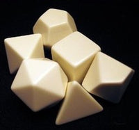 Blank Dice: Opaque Poly Ivory Set (6)