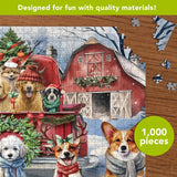 Holiday Cheer Dogs 1000 Piece Jigsaw Puzzle