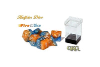 Halfsies Dice Fire & Dice with Upgraded Dice Case
