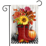 Fall Boots Garden Flag