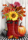 Fall Boots Garden Flag