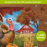 Turkey and Pumpkins 1000 Piece Jigsaw Puzzle