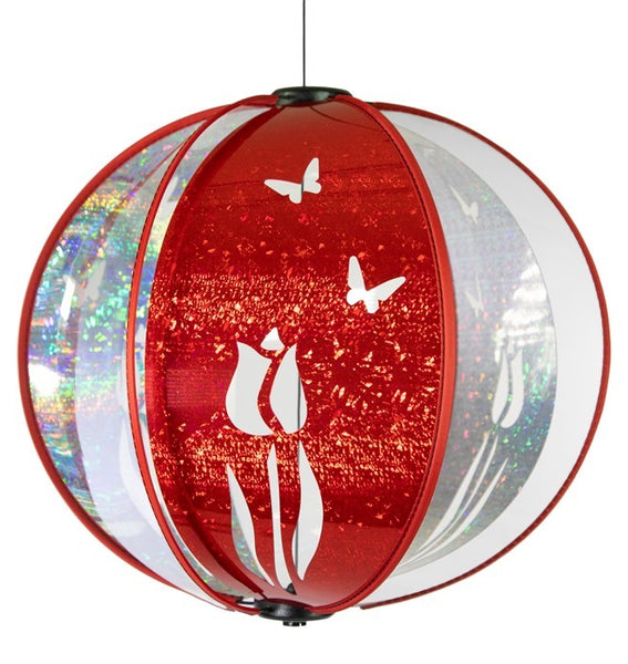 Red Tulip Spinning Globe