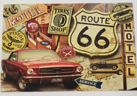Vintage Route 66 Motel Tires Postcard