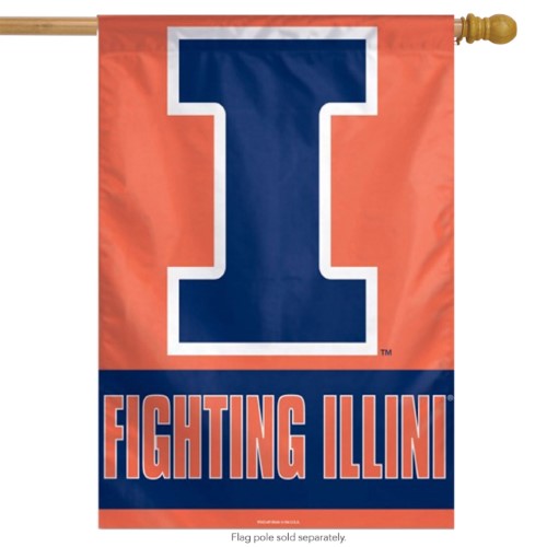 University of Illinois Vertical Outdoor House Flag