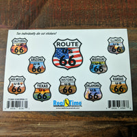10 States Route 66 Color Sticker Vinyl