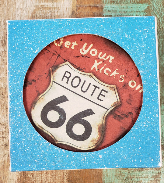 Route 66 Absorbent Stone Coasters