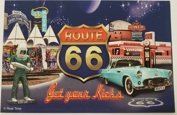Route 66 Get Your kicks Blue Background