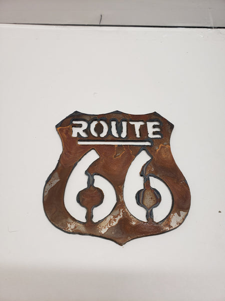 Metal Route 66 Sign