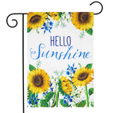 Hello Sunshine Burlap Garden Flag