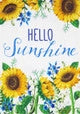 Hello Sunshine Burlap Garden Flag
