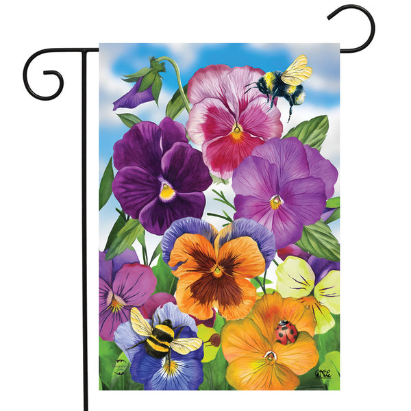 Pansies Spring Garden Flag