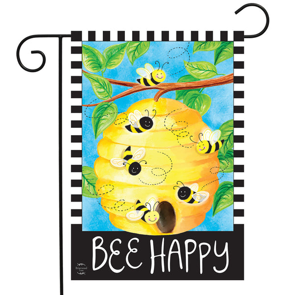 Bee Happy Bees Garden Flag