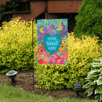 Floral Home Sweet Home Garden Flag