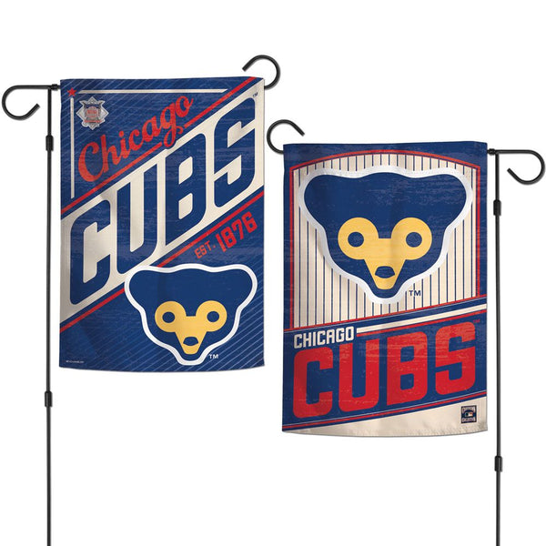 CHICAGO CUBS / COOPERSTOWN GARDEN FLAGS 2 SIDED 12.5" X 18"