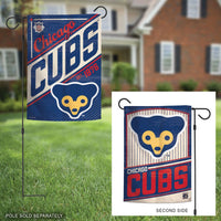 CHICAGO CUBS / COOPERSTOWN GARDEN FLAGS 2 SIDED 12.5" X 18"