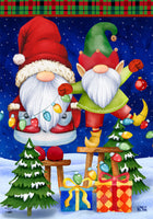 Christmas Gnomes Garden Flag