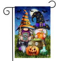 Halloween Gnomes Garden Flag