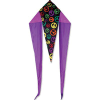 45 in. Flo-Tail Delta Kite - Peace Signs
