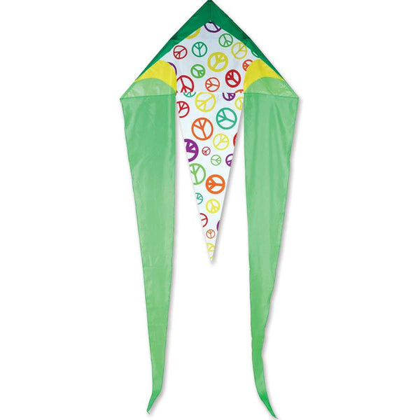45 in. Flo-Tail Delta Kite - Lime Peace