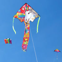 Lg. Easy Flyer Kite - Unicorn Flowers