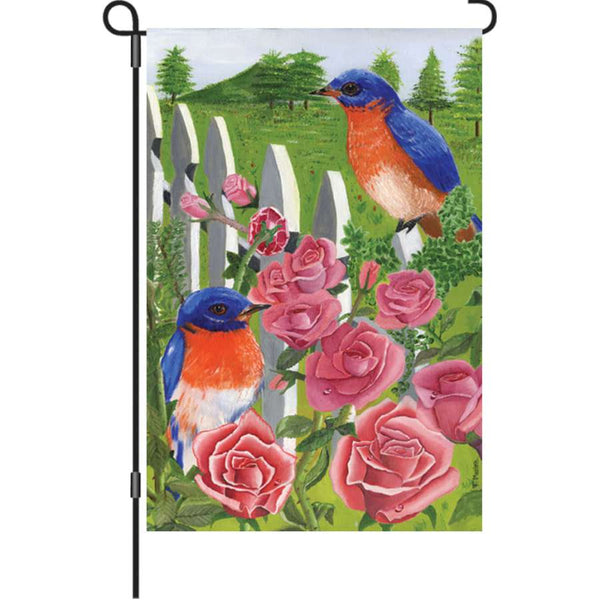 12 in. Flag - Bluebird & Rose