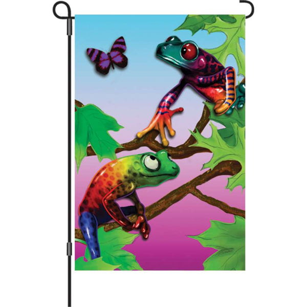 12 in. Flag - Frolicking Frogs