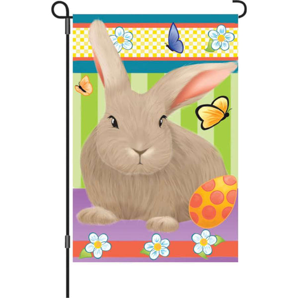 12 in. Flag - Hip Hop Bunny garden flag