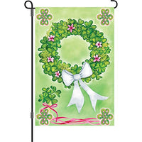 12 in. Flag - Shamrock Wreath