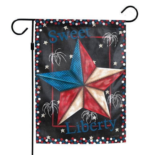Sweet Liberty Patriotic Star Garden Flag Stars & Stripes Fireworks 12.5" X 18"