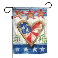 USA Heart 12"x18" Garden Flag