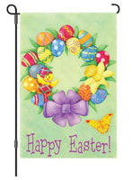 SMALL HAPPY EASTER WREATH FLAG