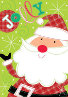 Jolly Santa Applique Garden Flag