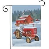 Winter on the Farm Garden Flag