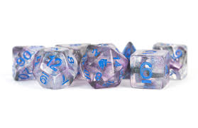 16 mm Resin Poly Dice Set Unicorn Stellar Storm