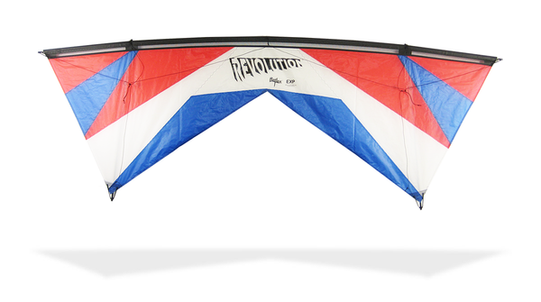 Revolution EXP kite with Reflex Red-White-Blue