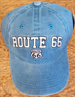 Route 66 Blue Acid Washed Hat