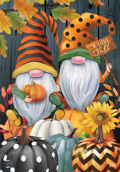 Fall Gnomes Garden Flag