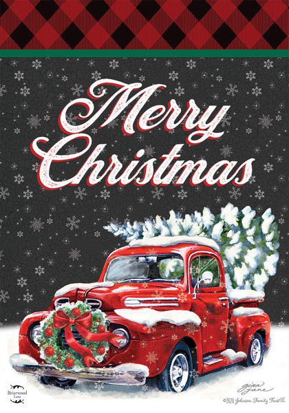 Merry Christmas Pickup Garden Flag