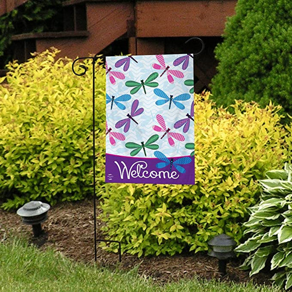 Briarwood Lane Welcome Dragonflies Spring Garden Flag 12.5" x 18"