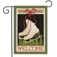 Winter Ice Skates Garden Flag