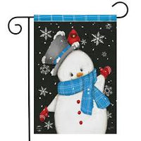 Jolly Winter Snowman Garden Flag