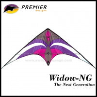 96" PURPLE & GRAY WIDOW NG STUNT KITE