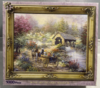 1000 Piece Puzzle Covered Bridge The Art of Nicky Boehme