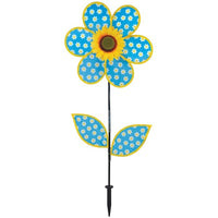 12" DAISY SUNFLOWER WITH LEAVES